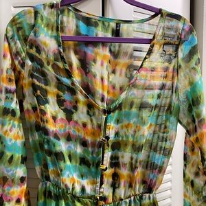 3/20 Dnaag Wears Sheer Bohemian full length kimono cover.